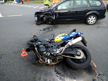 Nehoda motocyklisty