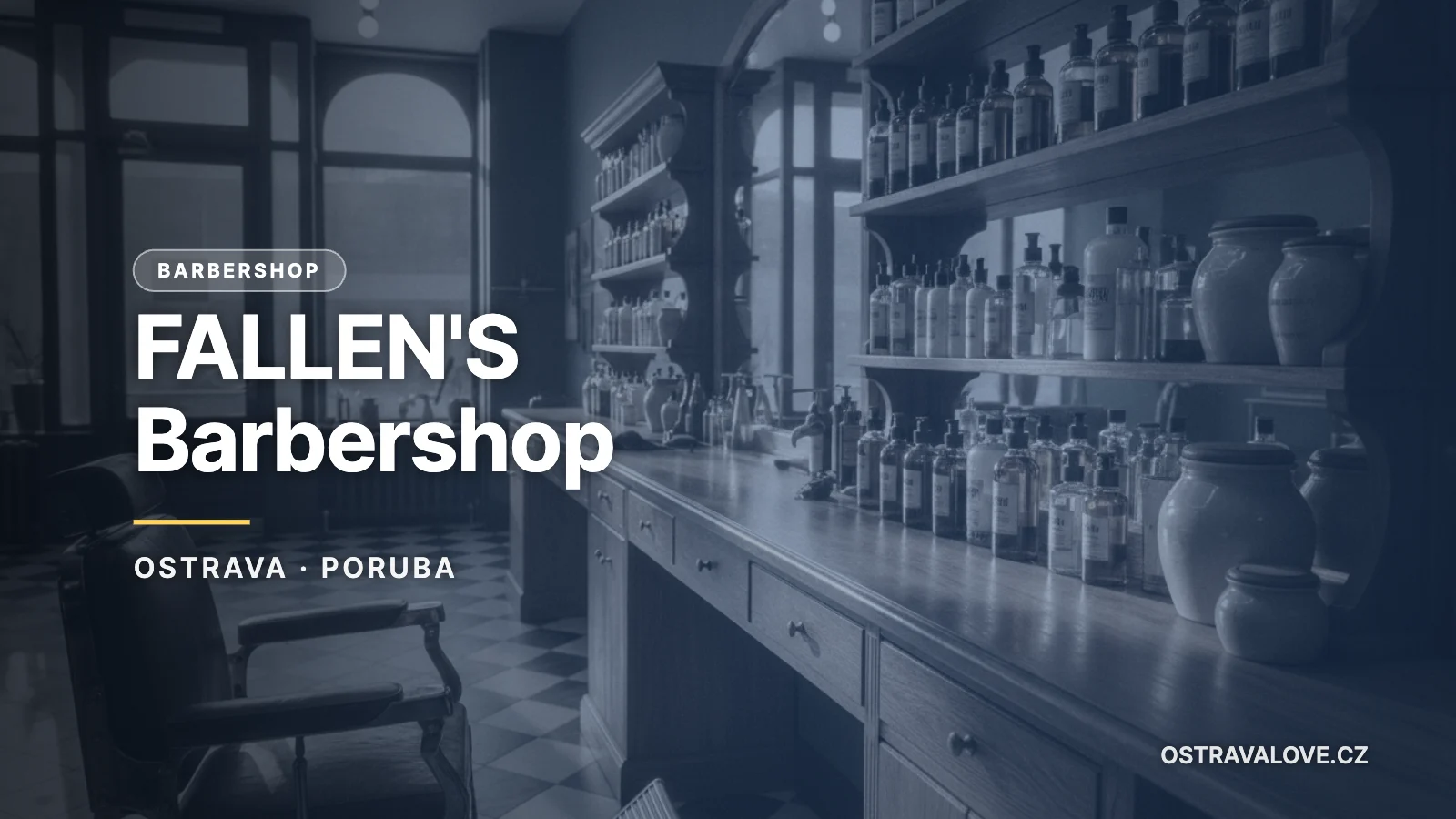 FALLEN'S Barbershop - ilustrační náhledová karta magazínu Ostravalove.cz