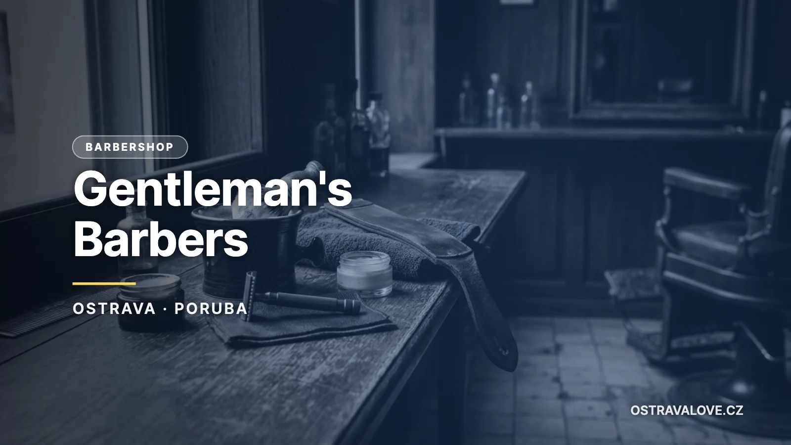 Gentleman's Barbers - ilustrační náhledová karta magazínu Ostravalove.cz