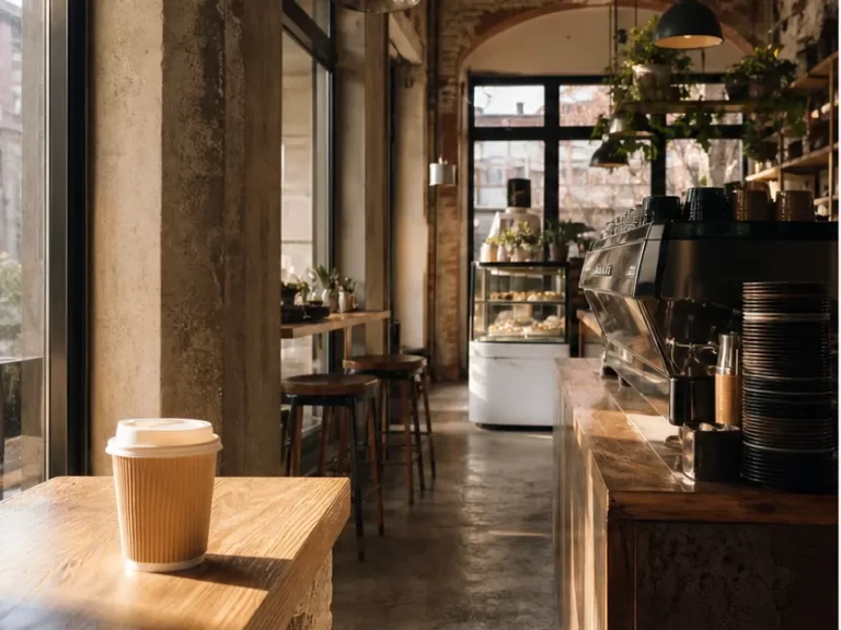 Interiér kompaktního espresso baru – ilustrační fotografie KIKAFE Ostrava
