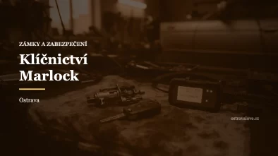 Autoklíč a programovací přístroj na dílenské podložce, náhledová grafika profilu Klíčnictví Marlock