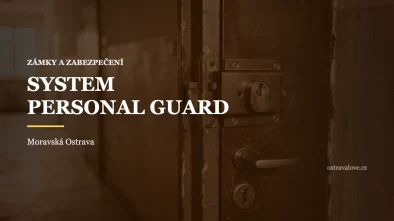 Detail bezpečnostního zámku a kování ve dveřích, náhledová grafika profilu SYSTEM PERSONAL GUARD