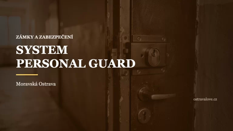 Detail bezpečnostního zámku a kování ve dveřích, náhledová grafika profilu SYSTEM PERSONAL GUARD