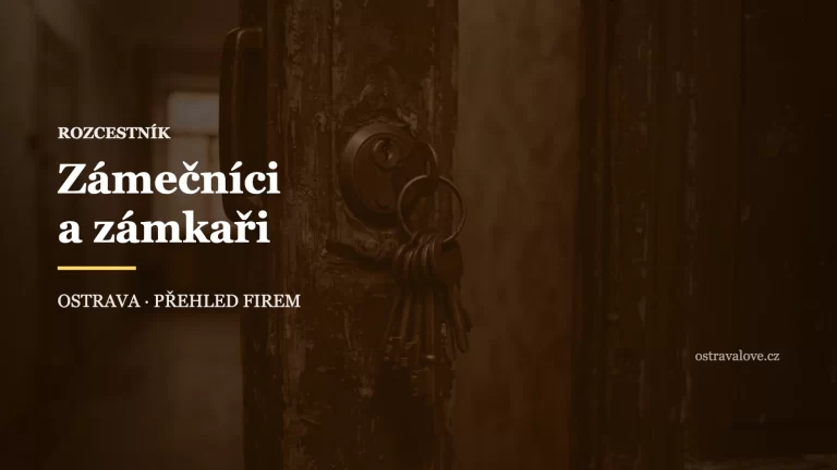 Svazek klíčů v zámku bytových dveří, náhledová grafika přehledu zámečníků v Ostravě
