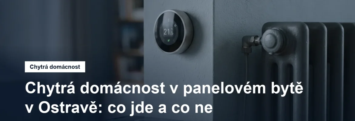Chytrý termostat a telefon s ovládáním na stěně