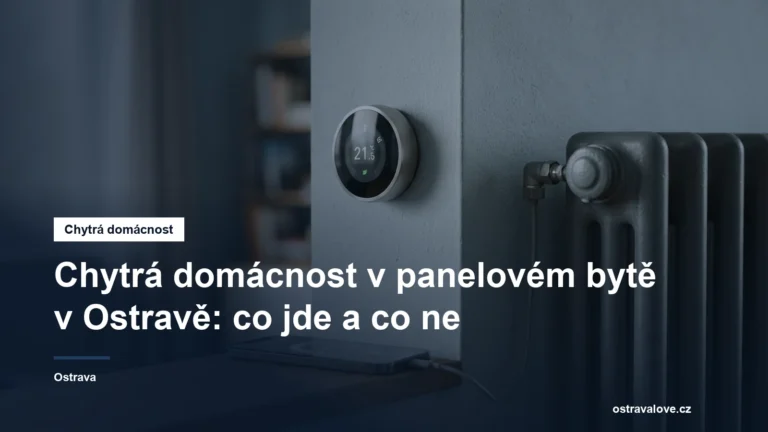 Chytrý termostat a telefon s ovládáním na stěně