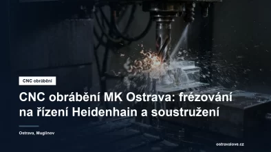CNC frézování kovového dílu ve vřetenu obráběcího centra