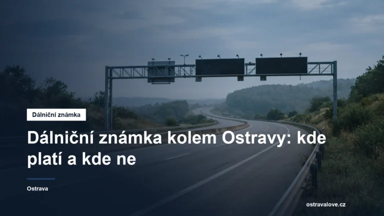 Dálnice s mostem a značením ve směru na Ostravu