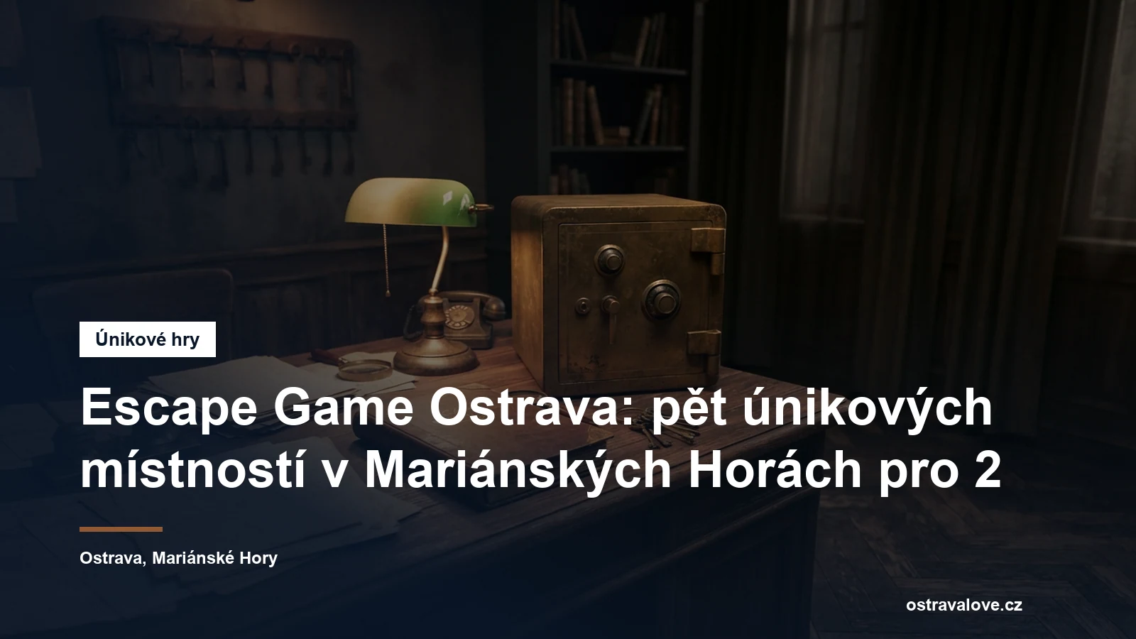 Úniková hra v Mariánských Horách, místnost se zámky a hlavolamy