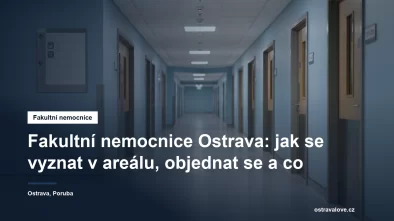 Chodba nemocničního pavilonu se směrovým značením