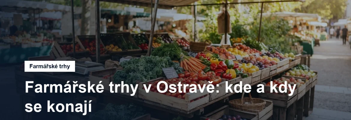 Stánky farmářského trhu s ovocem a zeleninou