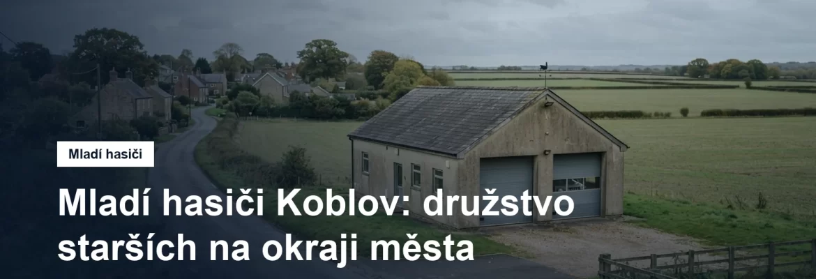 Hasičská zbrojnice u silnice na kraji obce