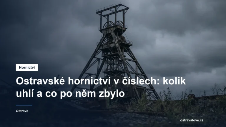 Těžní věž bývalého dolu proti obloze