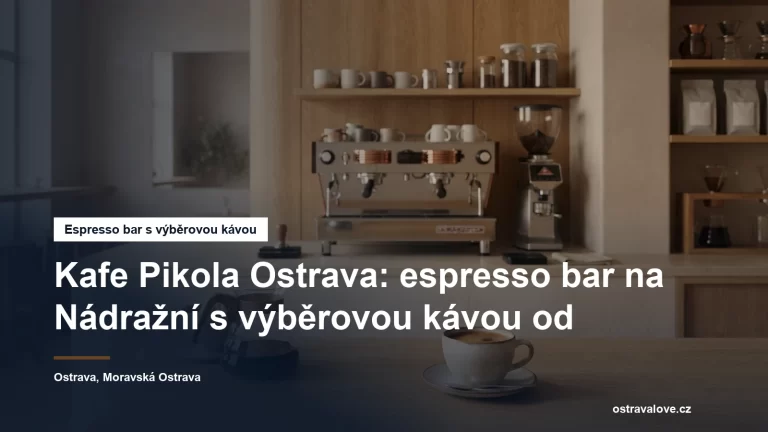 Kafe Pikola, espresso bar na Nádražní v Moravské Ostravě