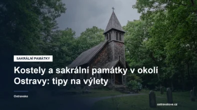 Dřevěný roubený kostel se šindelovou střechou v okolí Ostravy