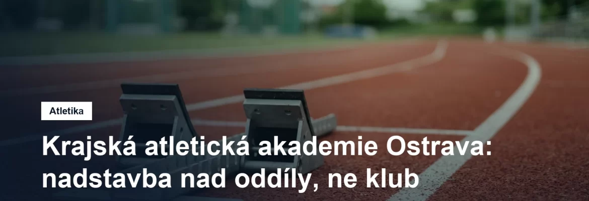 Startovní bloky na atletické dráze