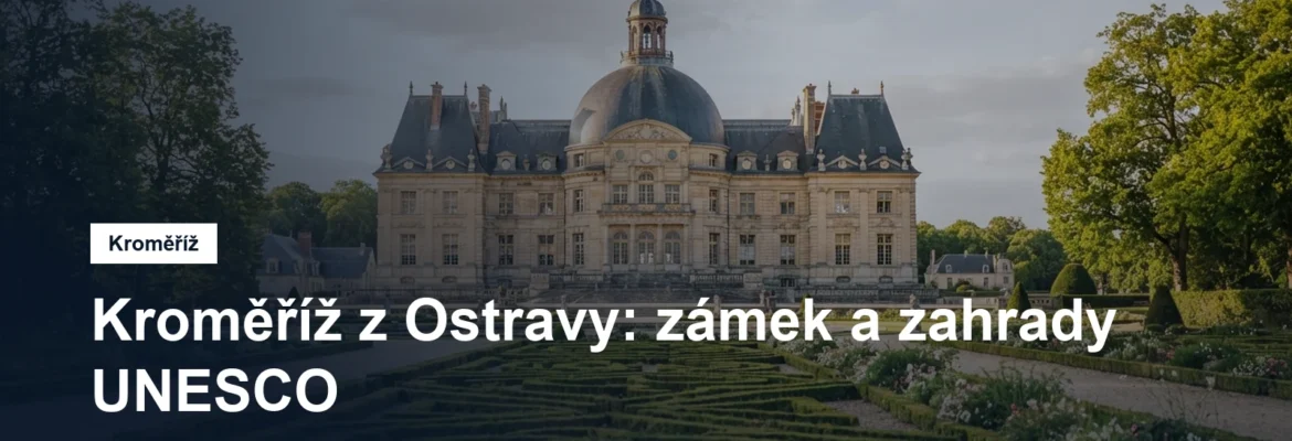 Barokní zámek s věží nad upravenou zahradou