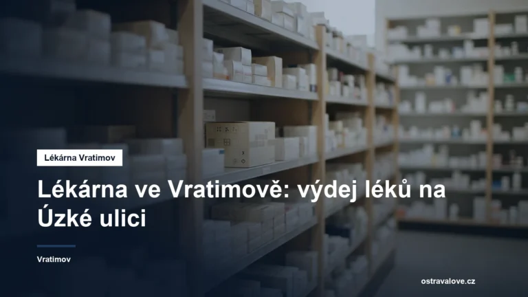 Regály s léky v lékárně