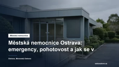 Vstup do nemocničního pavilonu se směrovou tabulí