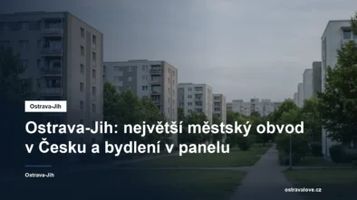Řady panelových domů sídliště se stromy
