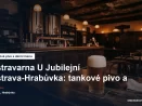 Výčep s tankovým pivem a stůl v hospodě s kuchyní