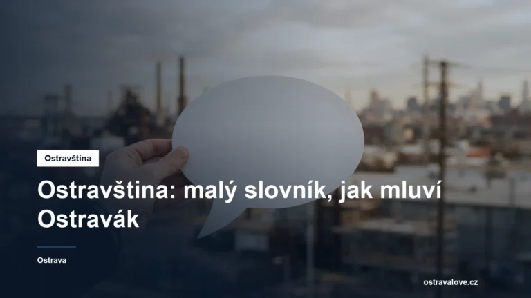 Bublina s replikou nad industriální siluetou