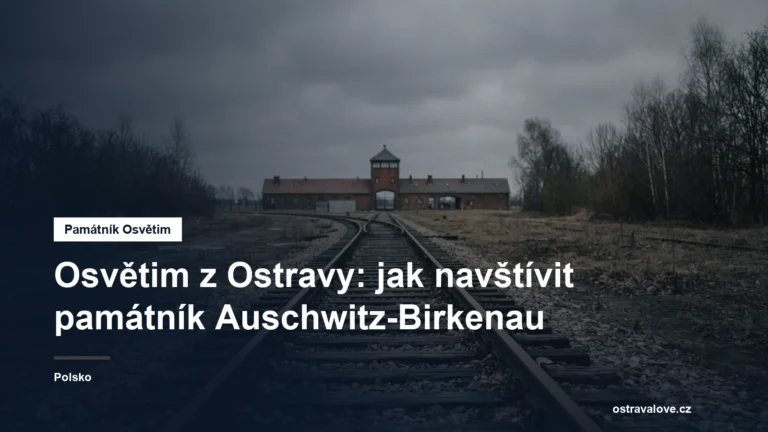 Železniční trať vedoucí k bráně bývalého tábora