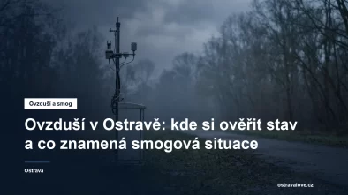 Měřicí stanice kvality ovzduší se senzory na stožáru