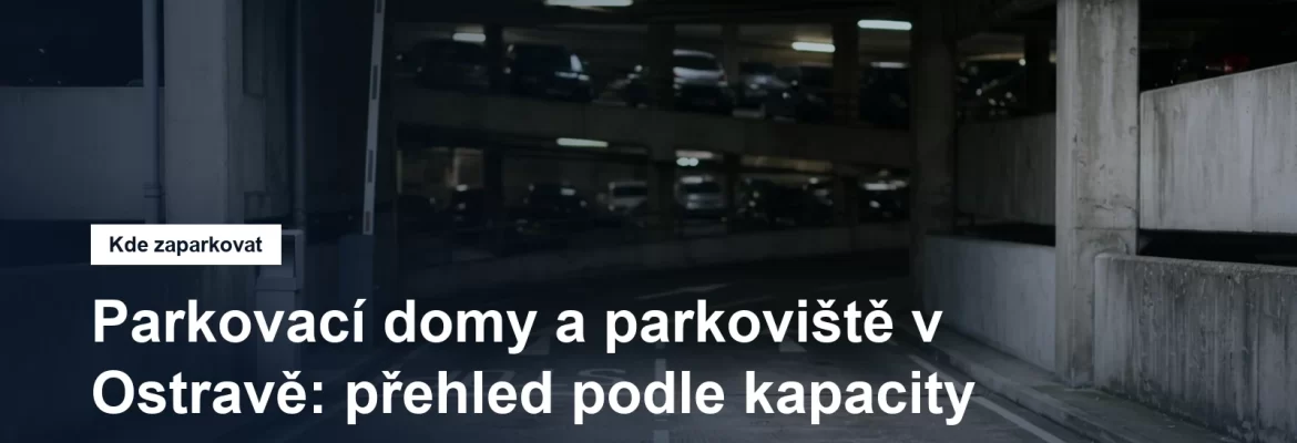 Vjezd do patrového parkovacího domu se závorou a značením pater