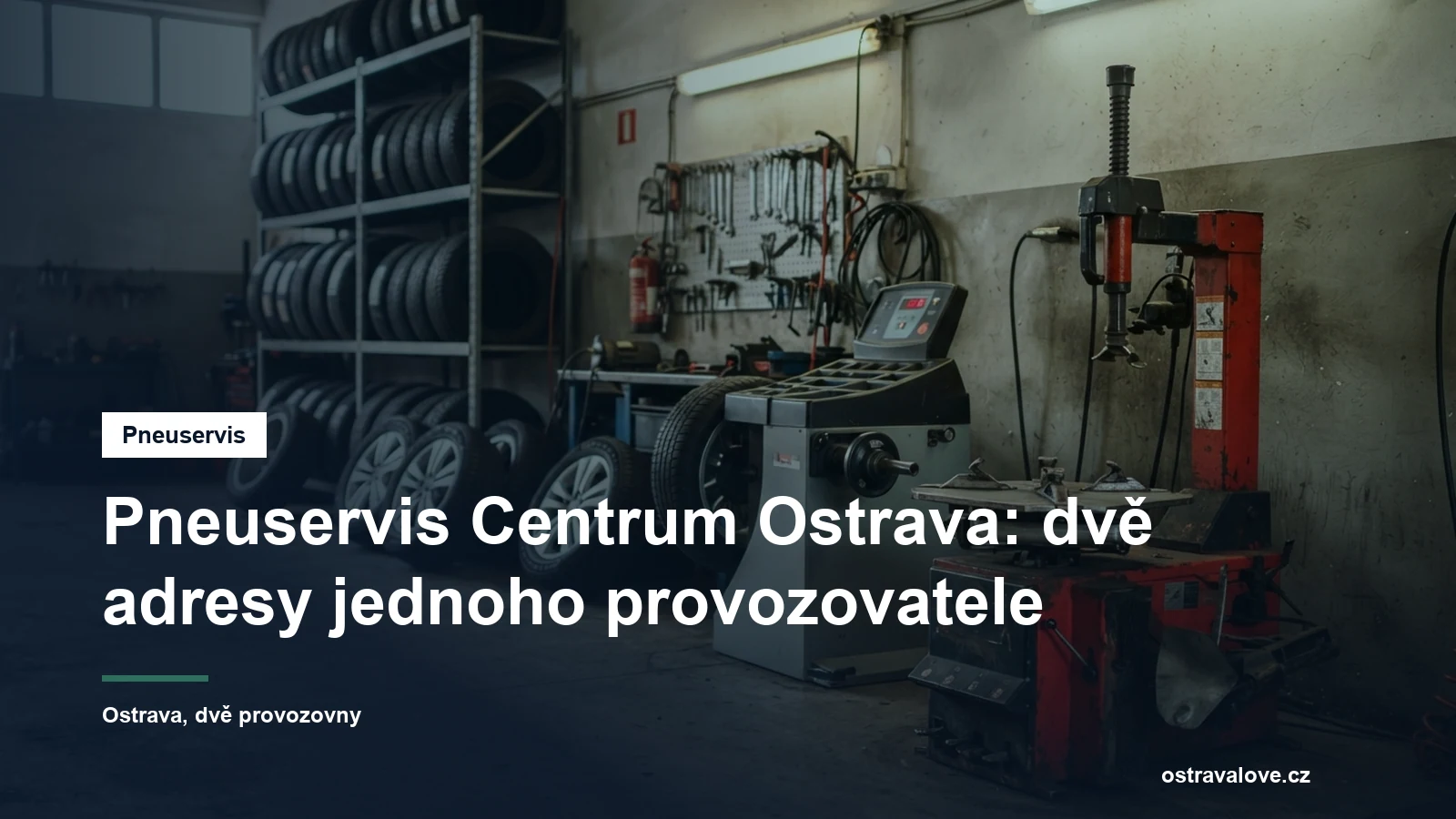 Pneuservisní dílna v Ostravě, přezouvačka a vyvažovačka s koly připravenými k montáži
