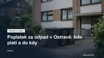 Popelnice na komunální odpad u bytového domu