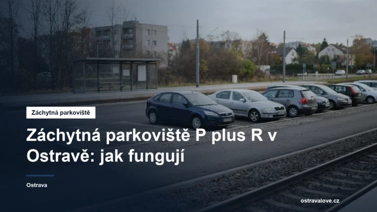 Parkoviště u tramvajové zastávky na kraji města