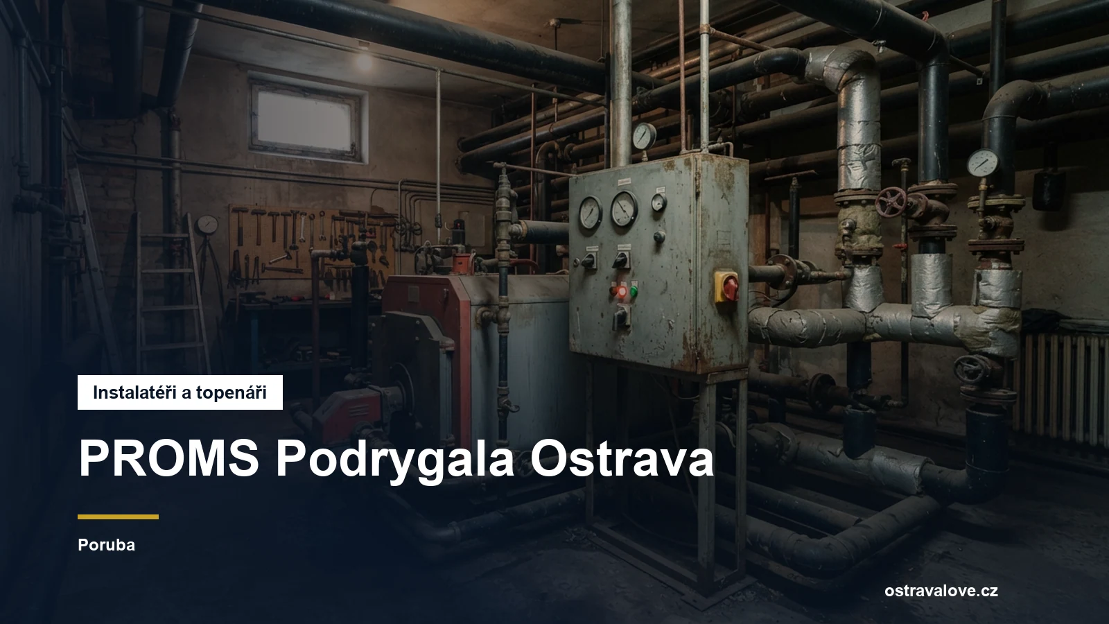 Kotelna bytového domu s rozvody ústředního topení
