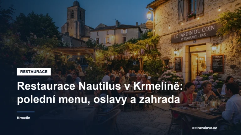 Restaurace Nautilus v centru Krmelína s letní zahradou