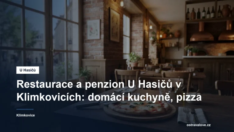 Útulná restaurace s pizzou a posezením