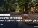 Zahradní posezení a talíř české klasiky u restaurace na okraji lesa