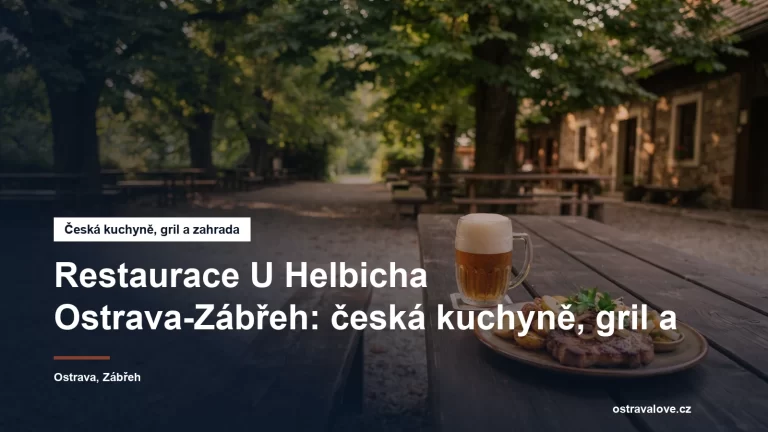 Zahradní posezení a talíř české klasiky u restaurace na okraji lesa