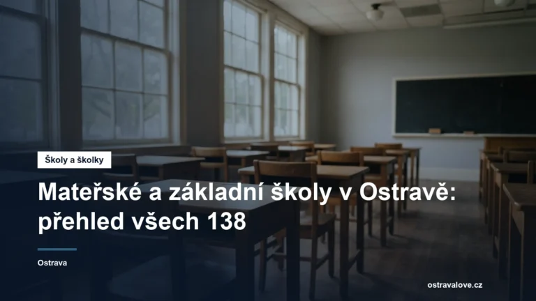Prázdná školní třída s lavicemi u okna