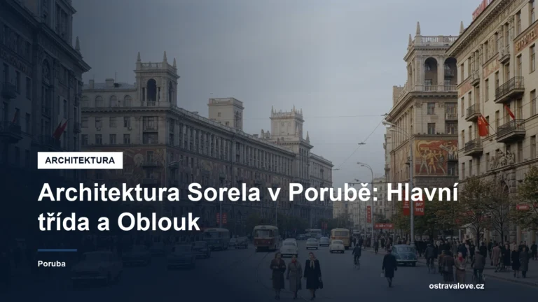 Zdobené domy socialistického realismu na Hlavní třídě v Porubě
