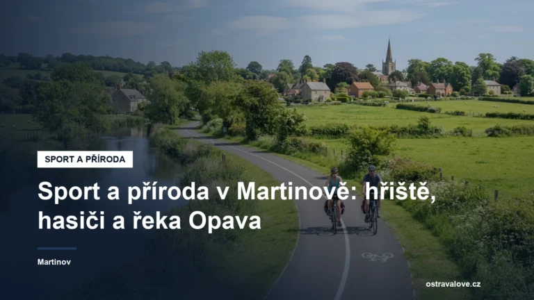 Cyklotrasa u řeky Opavy poblíž Martinova