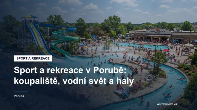 Velké letní koupaliště s bazény a tobogány v Porubě