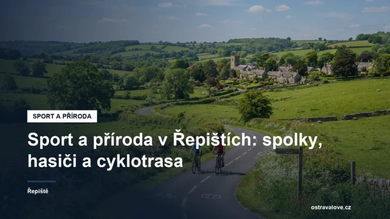 Značená cyklotrasa v zelené krajině u Řepišť