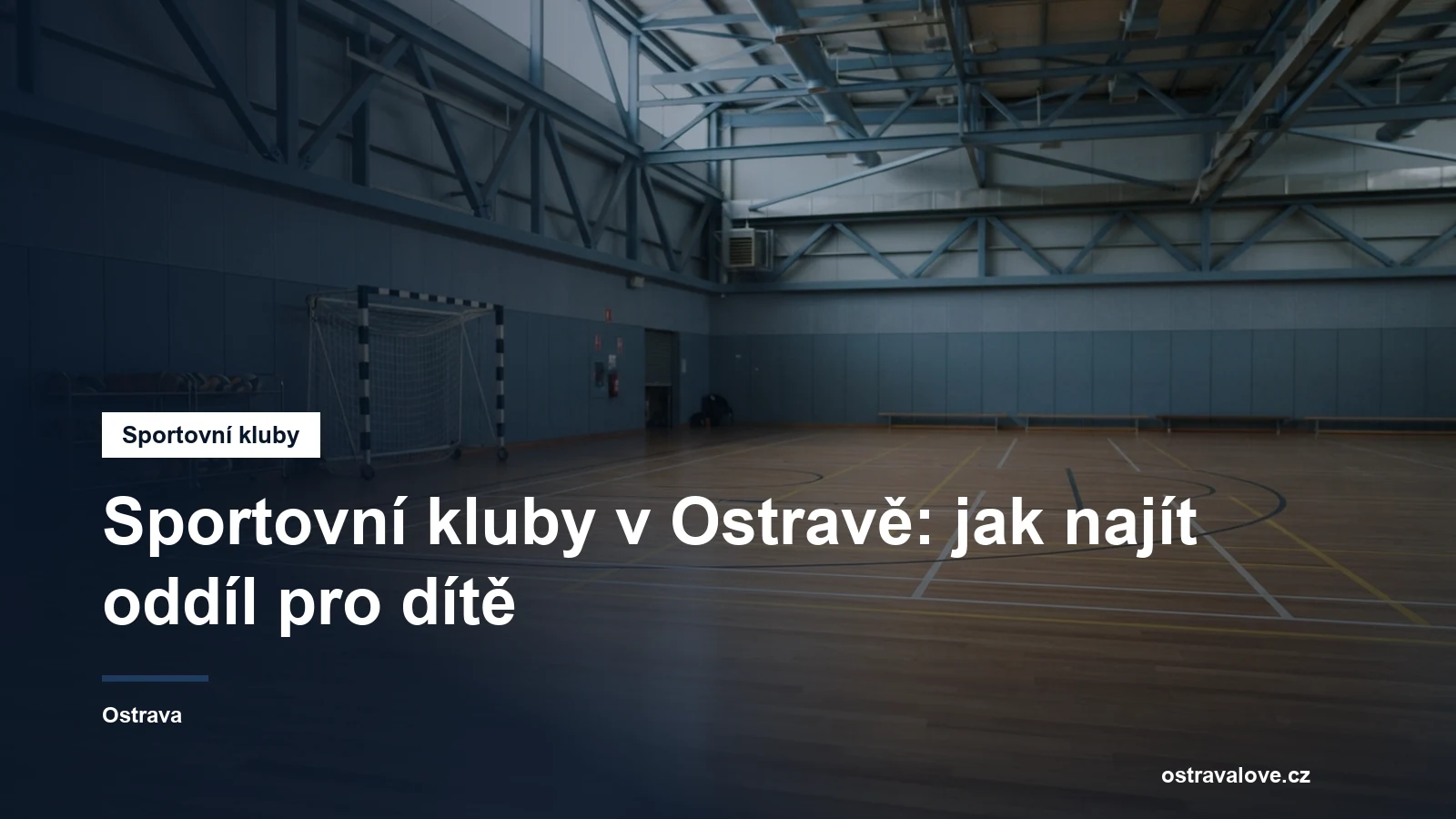 Sportovní hala s vyznačenými čarami a připraveným náčiním
