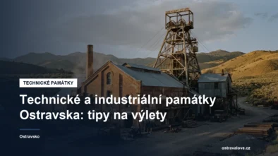Těžní věž a industriální areál na Ostravsku