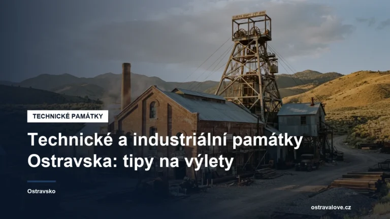 Těžní věž a industriální areál na Ostravsku