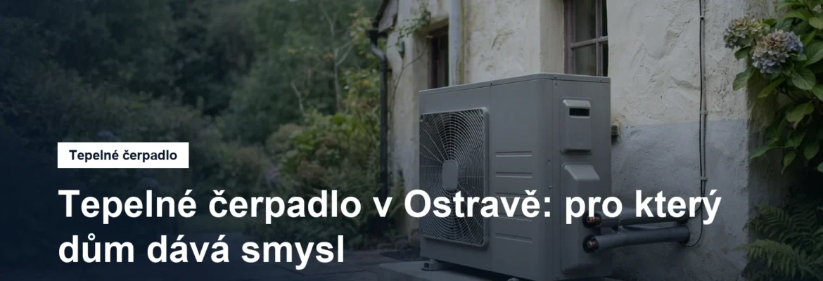 Venkovní jednotka tepelného čerpadla u rodinného domu