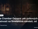 Úniková hra na Smetanově náměstí v Ostravě, místnost se šiframi a zámky