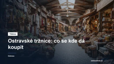 Krytá tržnice s řadami stánků a zbožím