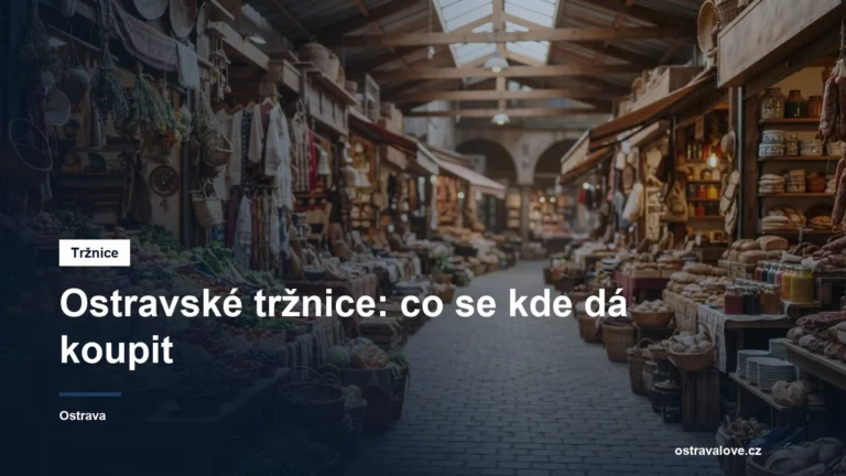 Krytá tržnice s řadami stánků a zbožím