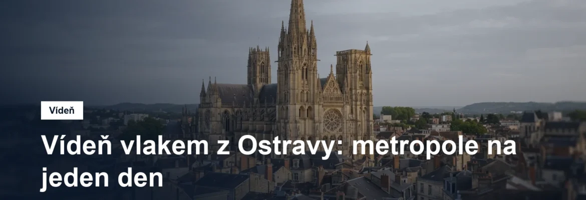 Gotická katedrála nad střechami historického města